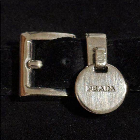 Prada Suede Moto Boots with Kitten Heels in Black size 37.5 - Picture 3 of 16